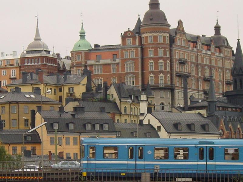 A very good picture of Stockholm and one of our trains.
